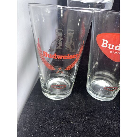 11 Budweiser Retro Pint Glasses Series - 1936 1947 1948 1955 1961 1952 1963 - Picture 6 of 12